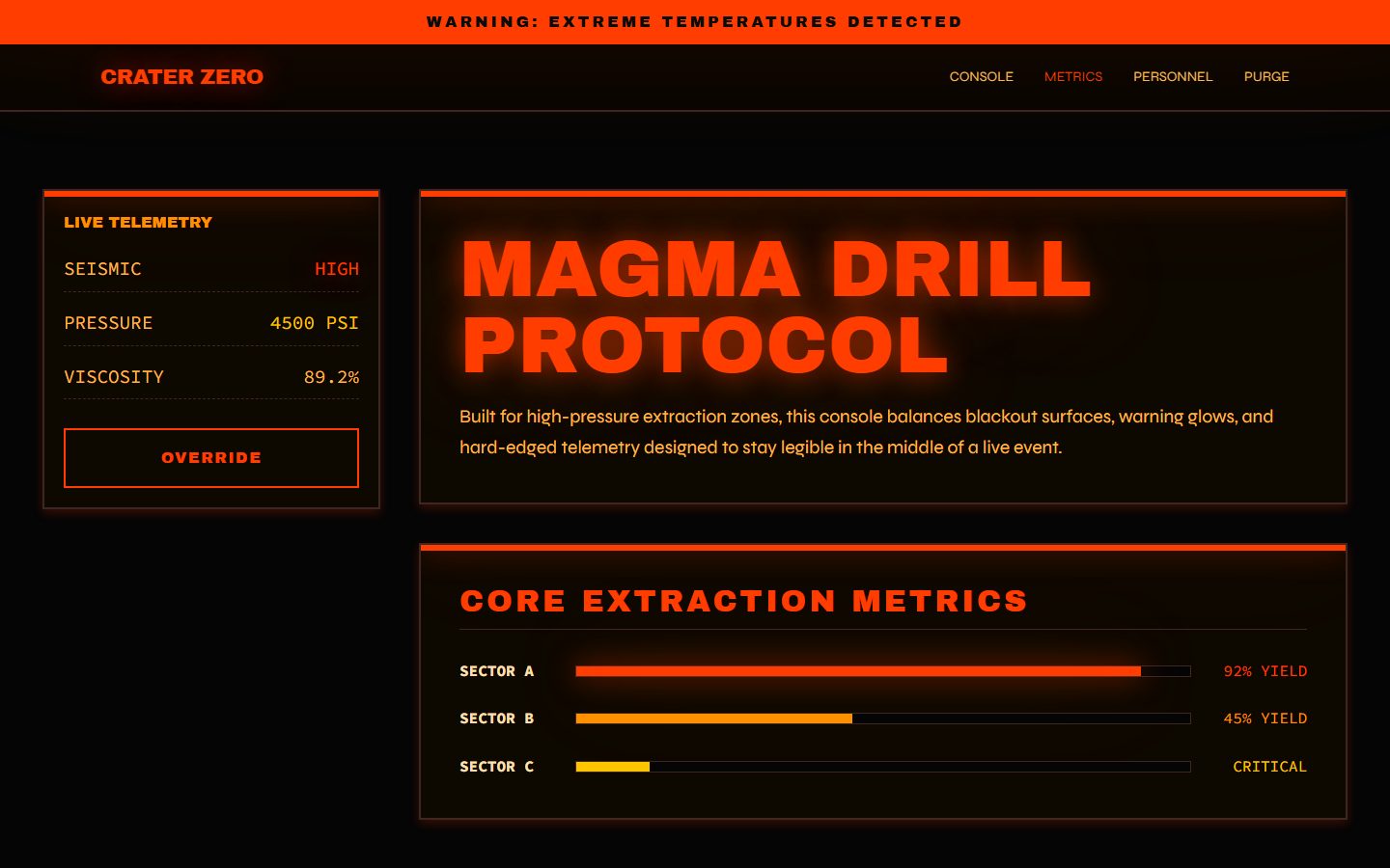 Geothermic Console hero preview